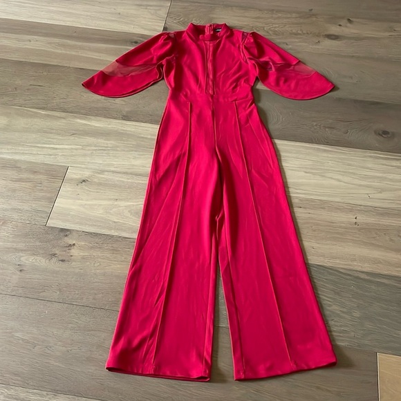 Valentine Pants - Elegant Red Jumpsuit